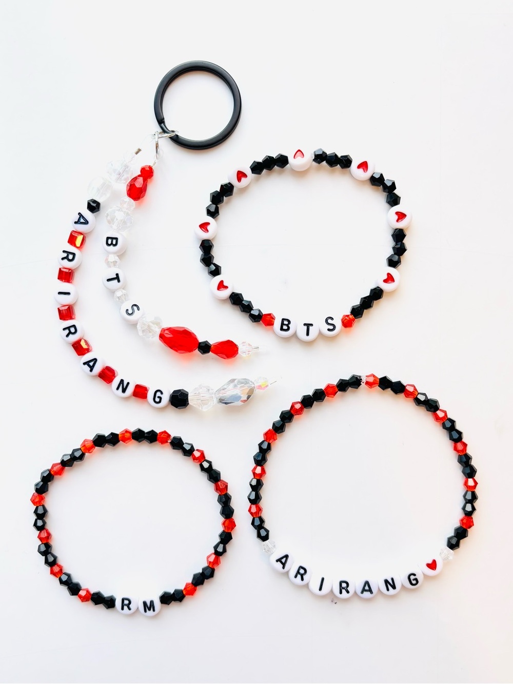 (4pcs) BTS RM ARIRANG KEYCHAIN BRACELET BUNDLE